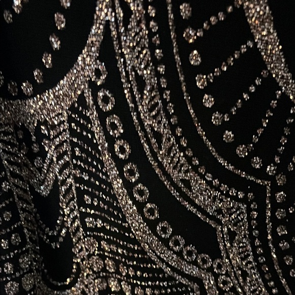 Jump Elegant Black and Bronze glittery formal Dress - stunning-Sz 7/8 - Picture 8 of 13